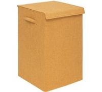 Panier à linge tissu jaune moutarde 74 L l.36,5 x H.60 x P.37,5 cm, 5Five Simply Smart