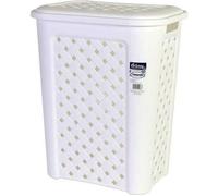 Panier à linge - Tontarelli - 30 L - Blanc - Plastique - Avec couvercle