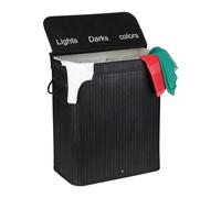 Panier à linge trieur 30 L panier à linge en bambou corbeille à linge trieuse