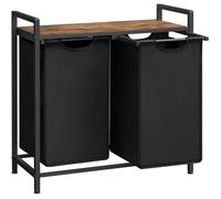 Panier à Linge - VASAGLE - 2 Sacs en Tissu Oxford - Cadre en Métal - 73 x 33 x 72 cm