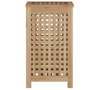 vidaXL Panier à linge Panier de rangement pour salle de bain Bois de teck massif 35×25×60 cm