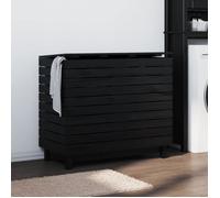vidaXL Panier à linge 88,5x44x76 cm bois massif de pin Multicolore