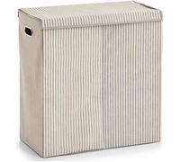 Panier à linge - ZELLER - Double compartiment - 120 L - Tissu polyester - 63 x 61 5 x 31 cm
