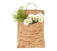 Panier à mural suspendu et tissé en rotin naturel | Panier d'exposition pour le mur Plantes et Fleurs Rangement pour Salon Salle à manger Clés Fruits Pain Style campagnard
