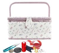 Panier À - Organiseur De Rangement Multi-compartiments, Plateau Amovible, Rangement Compact Pour Travaux Manuels | Boîte À Pour Aiguilles À Fil, Quilting, Crochet Artisanal, Femmes Adu