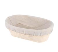 Panier à pain avec doublure | Panier à pain Bann-eton | Panier ovale de 25 cm | Bol à pain en rotin naturel pour boulange professionnels et amateurs