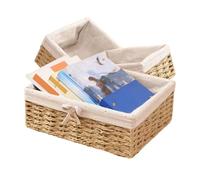 Panier À Pain En Rotin, Bols De Service À La Main En Osier À La Main, Poubelle De Rangement De Sauvegarde De L'espace, Comptoir À La Maison À La Maison Et Collations De Boulangerie, Bacs De Rangement