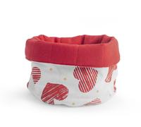 Panier À Pain En Tissu À Motifs Cœurs Rouges