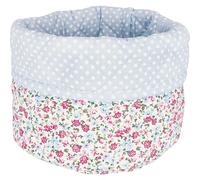 Panier À Pain Greengate LOUISA Blanc Avec Fleurs Et Points Coton 17x21 Cm
