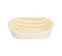 Panier à pain lavable de forme innovante, panier de cuisson pour la maison, boulangerie et cuisine, matière plastique Durable, grande taille (Ovale blanc cassé 25 * 15 * 8cm)