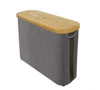 Panier à papier toilette pliable avec couvercle, organiseur essentiel pour espaces de salle de bain bien rangés (gris)