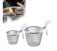 Panier à pâte à maille, en acier inoxydable, pour bouillir et blanchir, avec insert pour pâte, passoire à suspendre, ustensiles de cuisine pour spaghetti, ramen, pho et légumes