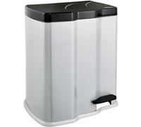 Panier à pédales d'une capacité de 7 L + 15 L couleur argent Keeper Gunnar Argent G