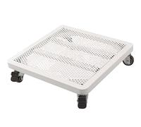 Panier à plantes avec roulettes, support à roulettes carré en métal pour pots de fleurs d'intérieur et d'extérieur, base durable pour une mobilité facile