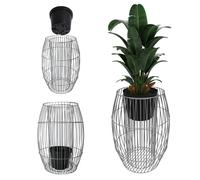 Panier à plantes en gabion KADAX, gabion, ovale, en acier galvanisé