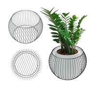 KADAX Panier pour plantes à gabion rond en acier galvanisé 65 cm