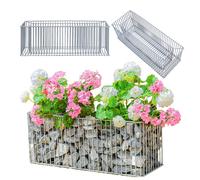 Panier à plantes en gabion KADAX, gabion, rectangulaire, jardin, terrasse, 98...