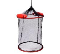 Panier à poisson - Cage flottante en maille, stylo à appât pliable, conteneur en filet portable | Caractéristiques du matériau des filets à séchage rapide, débit d'eau sécurisé pour les jours de pêche
