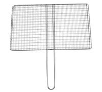 Panier à poisson en acier inoxydable pour poisson et légumes, panier en maille robuste avec poignée résistante à la chaleur pour la cuisine en plein air, 22, 9 x 35, 6 cm