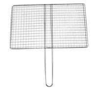 Panier à poisson en acier inoxydable pour poisson et légumes, panier en maille robuste avec poignée résistante à la chaleur pour la cuisine en plein air, 22, 9 x 35, 6 cm