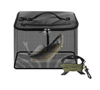 Panier à poisson flottant - Filet de pêche robuste et pliable pour marina, étang, rocher, atterrissage