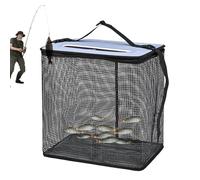 Panier à poisson flottant, grand panier de pêche flottant | Support compact en maille filet à séchage rapide design portable pour bateau, crabe, grillades en plein air, camping
