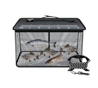 Panier à poisson | Panier de pêche 47 L pour poissons pêchés vivants, cage pliable avec corde antidérapante, piège flottant sac de rangement, équipement d'extérieur pour eau salée et eau douce