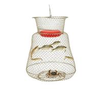 Panier à poisson pliable, paniers de filet de pêche flottants portables | Panier de pêche en acier inoxydable, filet de pêche, Cage, piège à crabe avec bol flottant, robuste et facile à utiliser