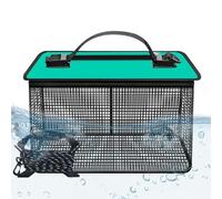 Panier à poisson pour poissons capturés, panier à poisson flottant | Seau pliable pour filet de poisson vivant,Filet de pêche de grande capacité, filet à séchage rapide, Cage de stockage d'appâts de p