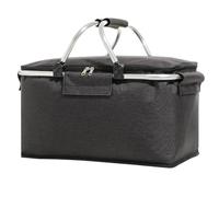 Panier à provisions de 18 l, grand panier isotherme, sac isotherme, pliable, panier de pique-nique, panier de transport avec deux poignées, sac à déjeuner, pour voyage, pique-nique