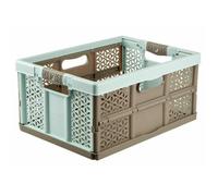 Panier à provisions pliable Lea 32l Marron-Menthe 1029 Keeeper