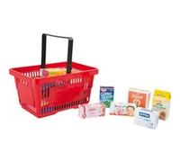 Small Foot Design – Panier à provisions rouge avec contenu multicolore G
