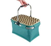 Panier À Provisions | Sac Isotherme Pliable De 27 litres,Panier De Rangement Pliable pour Courses | pour Les Boissons, Fruits, Snacks, la Plage, Le Camping, Le Jardin et Le Barbecue