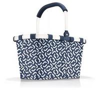 reisenthel carrybag - cabas courses avec cadre aluminium stable, poignée rabattable, poche intérieure zippée, pliable, capacité 22l, polyester de haute qualité, déperlant, en signature navy