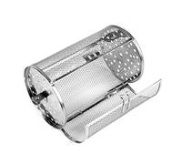 Panier à Rôtir Panier à Four en Acier Inoxydable Plateau de Cuisson électrique Grill Tambour Rotatif Accessoires pour Friteuse à Air Rotisserie Panier Rotatif pour Rôtir au Four Noix de(argent)