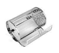 Panier à rôtisserie, rôtissoire en acier inoxydable, tambour rotatif à 360°, panier de four pour friture à air