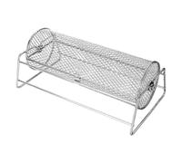 Panier à roulettes pour barbecue | Panier à barbecue en acier inoxydable | Panier à barbecue en acier inoxydable | Filet de barbecue roulant pour légumes, frites, poissons