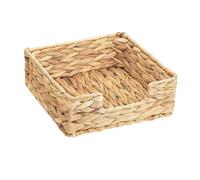Panier à serviettes décoratif en rotin - Plateau de rangement en fibre naturelle pour table de salle de bain, cuisine, salon - Design convivial - Fait à la main - Rangement en jacinthe d'eau