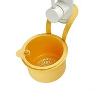 Panier à suspendre pour évier avec design et couvercle inférieur amovible pour une capture efficace des déchets alimentaires et une organisation du comptoir (jaune)