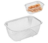 Panier À Tamis En Acier Inoxydable,Passoire Cuisine Tamis Rectangulaire Avec Des Jambes Filtre À Huile À Mailles Fines,Porte-Frites Rectangulaire,Panier De Friture,tamis De Tamis Pour La Nourriture