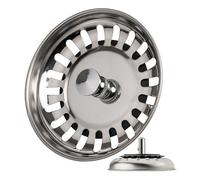 Panier à Tamis pour évier, avec Ø 83 mm, Le Broche dépasse 20 mm dans l'écoulement, Ø 7,8 mm Broche, Bouchon de Panier en Acier Inoxydable, Tamis pour évier, crépine vanne de Panier à Tamis