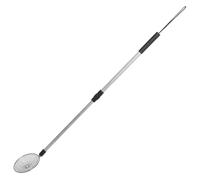 Panier à Œufs 44 à 75 CM Extensible, Poignée Réglable pour Poulailler | Acier Inoxydable et Alliage D’aluminium, Panier Filaire à Deux Sections, Noir, pour Élevage Avicole