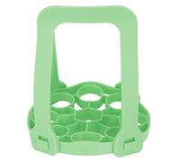 Panier à œufs cuit à la vapeur en silicone, étagère à œufs cuit à la vapeur, panier à vapeur portable, fournitures de cuisine multifonctions pour four à -ondes, matériau en (Verte)