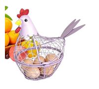 Panier à œufs - Décor de cuisine rustique en métal | Support frais de comptoir de ferme, pour la collecte de collations de fruits et légumes de pâques, pour le jardin et la cour de campagne
