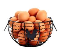 Panier à œufs en fil métallique (noir, 8,2 x 8,2 x 4,9 po)