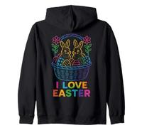 Panier à œufs « I Love Easter Bunny Delight » Sweat à Capuche