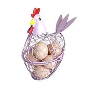 Panier à œufs,Métal décoratif - Bol de rangement en forme de poule Intérieur à œufs | Pour les collations aux fruits et légumes Collection Rural Poulailler de ferme