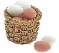 Panier à œufs miniature avec 8 œufs pour le monde des lutins - Rico Design(...) - Blanc Blanc
