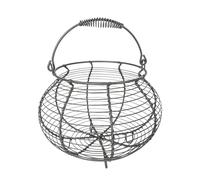 Panier à Œufs pour Comptoir - Panier Fil Large avec Poignées | Porte-Œufs Poule Canard | Support Métallique Vintage - Organisateur Cuisine Œufs Fruits Légumes Ferme Pique-Nique Pâques Noël Décoration