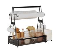 Panier à ustensiles de barbecue - Organiseur portable pour accessoires de barbecue - Panier à épices de pique-nique - En acier inoxydable - Pour spatule, pinces, fourchettes et pinceaux